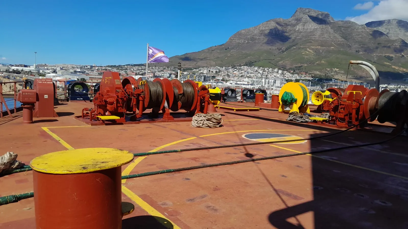 Deck Coating and SA Flag